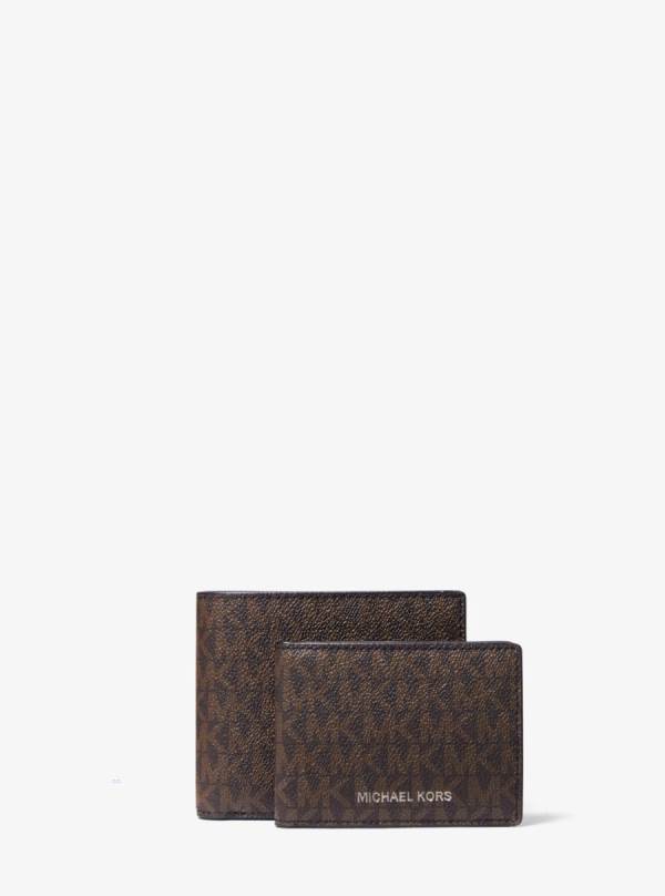 Panske Penazenky Michael Kors Harrison Logo Billfold With Passcase Čierne Hnede - Doplnky Michael Kors Nejlevnejsi | DPLSF-7546